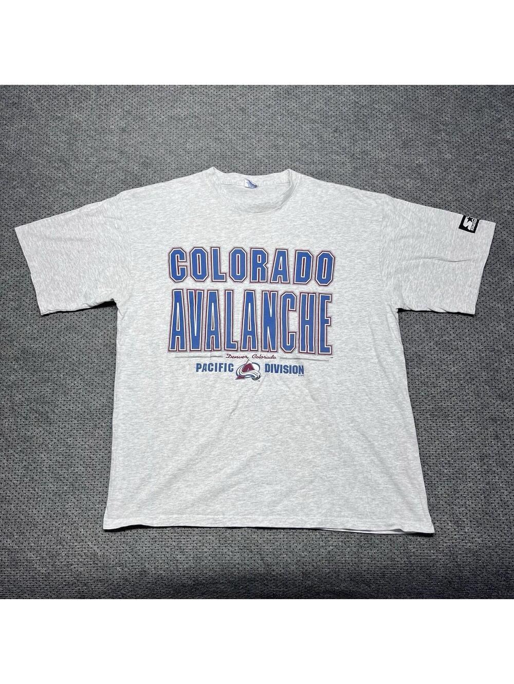 Vintage 90S Starter Colorado Avalanche T-Shirt Large National Hockey League RARE